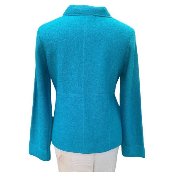 Jane Ashley Wool Blend Cardigan/Jacket Teal Sz M - Picture 5 of 10